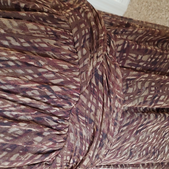 Coldwater Creek Brown & Tan Dressy Dress - Picture 3 of 13